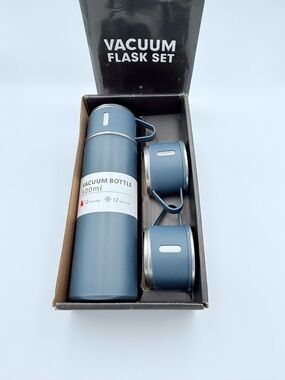 Vacuum Flask Set - Blue 500ml NIB